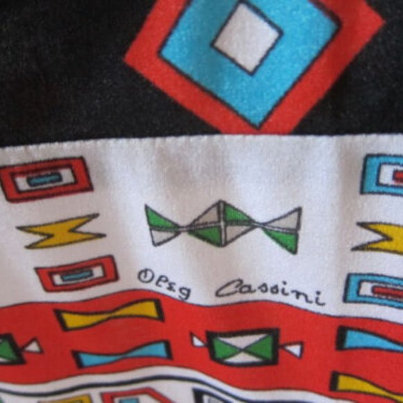Vintage Oleg Cassini Native American Inspired Print Jersey Outfit - size 42 (10) - Picture 6 of 10